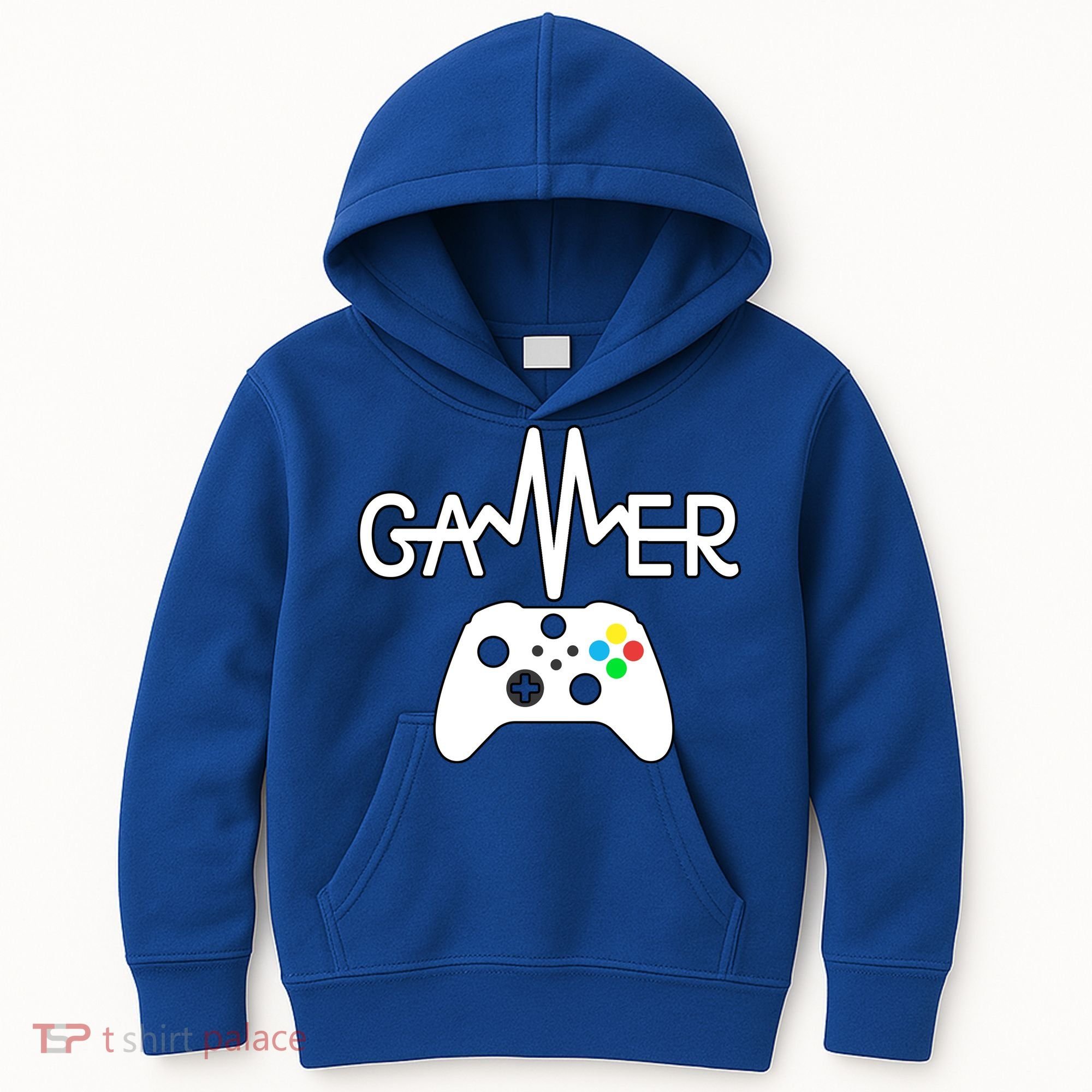 Gamer Heartbeat Xbox White Kids Hoodie