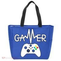 Gamer Heartbeat Xbox White Tote Bag thumb 0