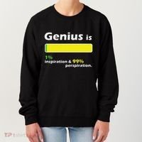 Genius Is 1 Inspiration And 99 Perspiration Top Women's Sweatshirt thumb 0