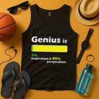 Genius Is 1 Inspiration And 99 Perspiration Top Tank Top thumb 4