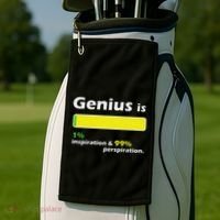 Genius Is 1 Inspiration And 99 Perspiration Top Golf Towel thumb 2