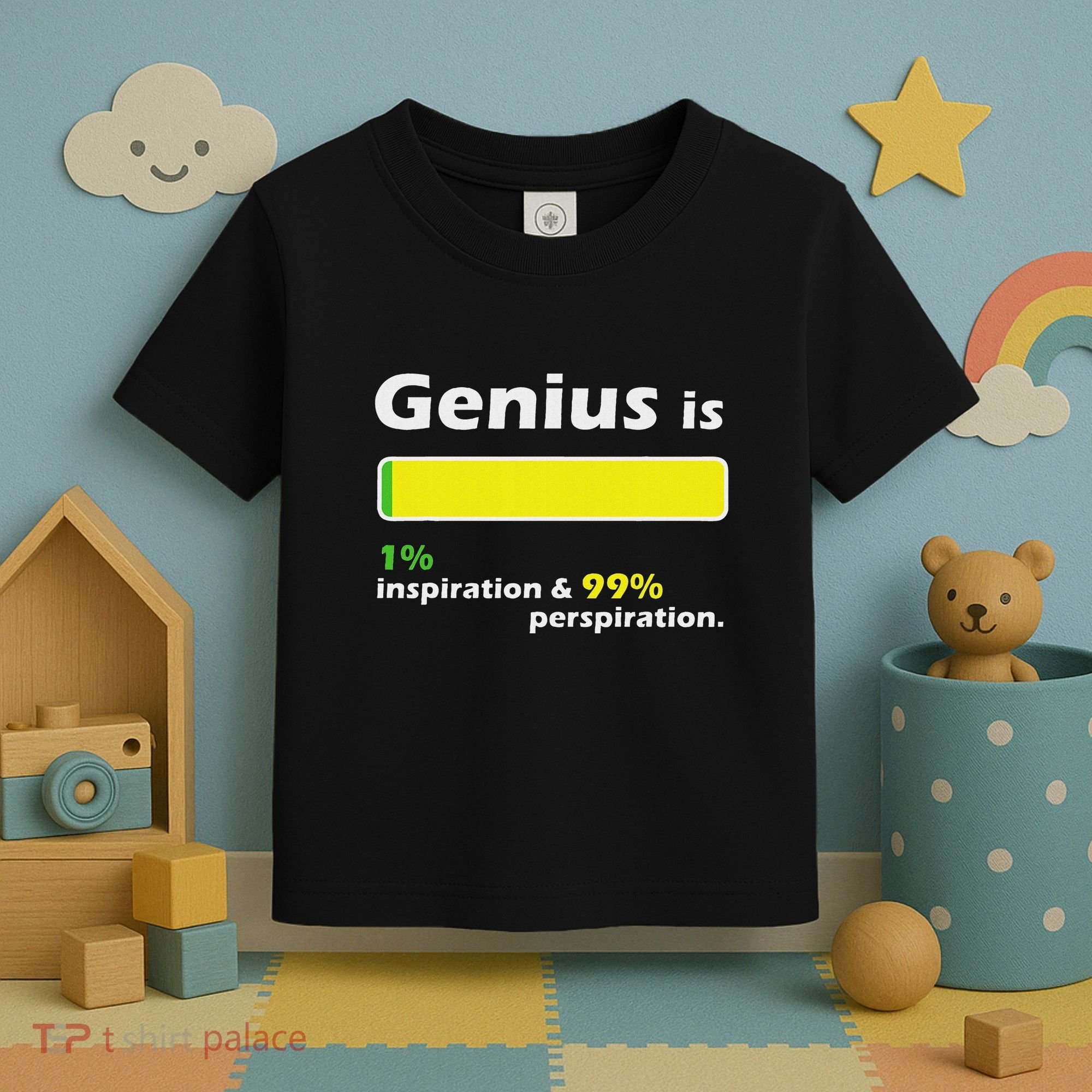 Genius Is 1 Inspiration And 99 Perspiration Top Toddler T-Shirt
