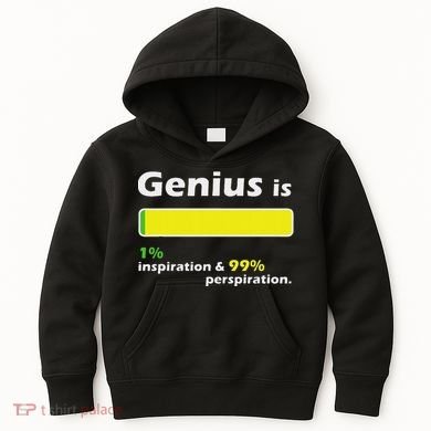 Genius Is 1 Inspiration And 99 Perspiration Top Kids Hoodie
