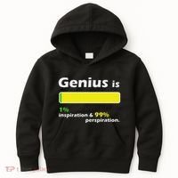 Genius Is 1 Inspiration And 99 Perspiration Top Kids Hoodie thumb 0
