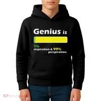 Genius Is 1 Inspiration And 99 Perspiration Top Kids Hoodie thumb 4