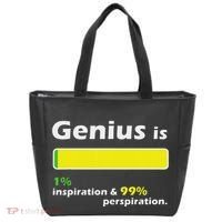Genius Is 1 Inspiration And 99 Perspiration Top Tote Bag thumb 0
