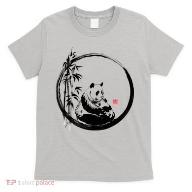 Giant Panda Bamboo Japanese Ink Painting T-Shirt