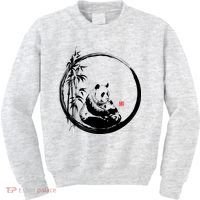 Giant Panda Bamboo Japanese Ink Painting Kids Sweatshirt thumb 0
