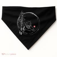 Giant Panda Bamboo Japanese Ink Painting USA-Made Doggie Bandana thumb 0