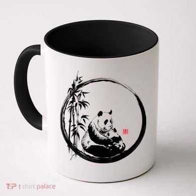 Giant Panda Bamboo Japanese Ink Painting Coffee Mug