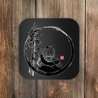 Giant Panda Bamboo Japanese Ink Painting Coaster thumb 0