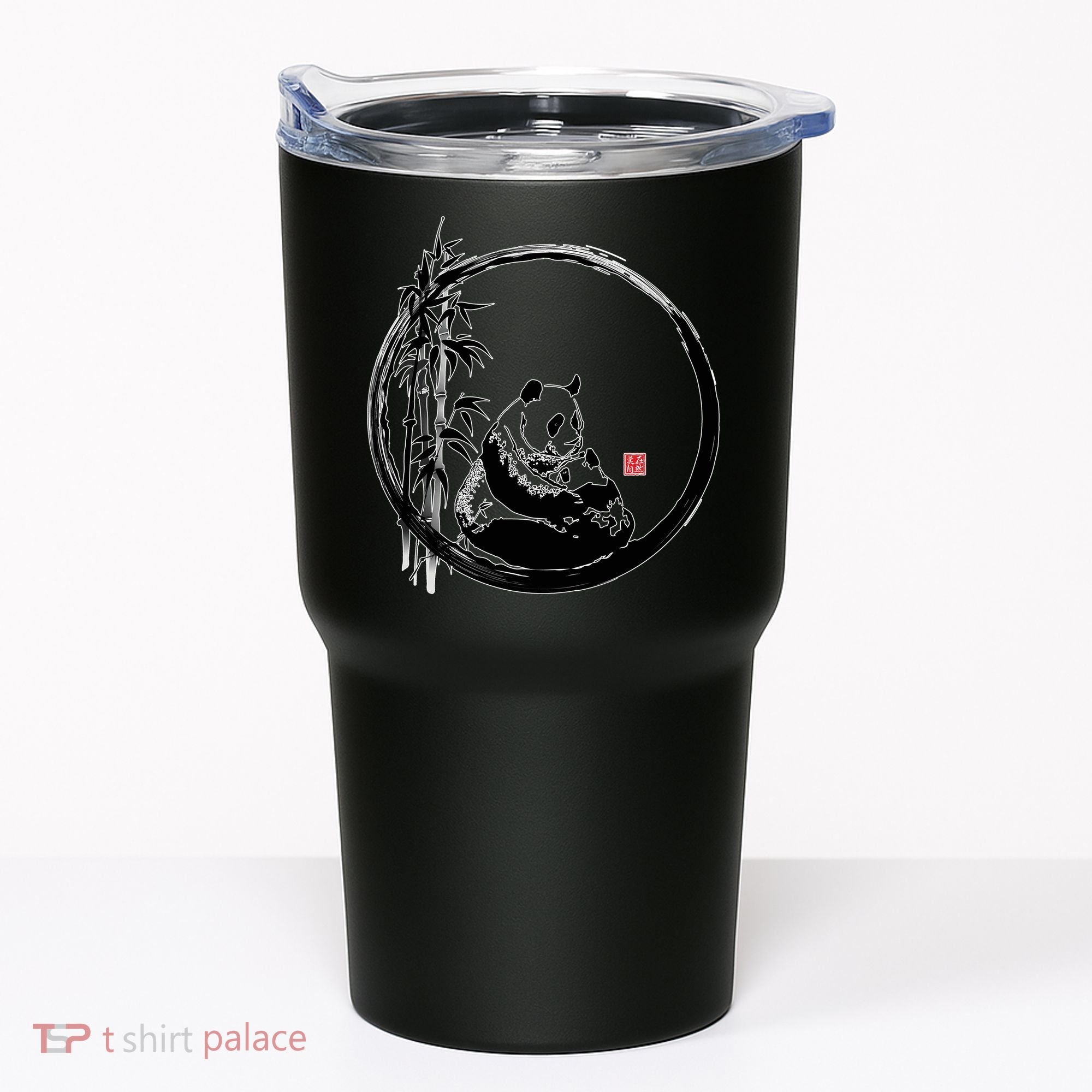 Giant Panda Bamboo Japanese Ink Painting Tumbler