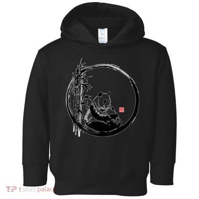 Giant Panda Bamboo Japanese Ink Painting Toddler Hoodie