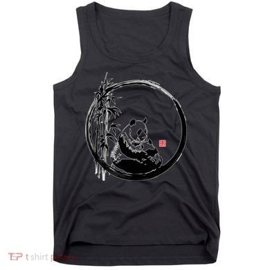 Giant Panda Bamboo Japanese Ink Painting Tank Top