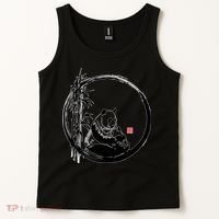 Giant Panda Bamboo Japanese Ink Painting Tank Top thumb 2
