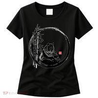 Giant Panda Bamboo Japanese Ink Painting Women's T-Shirt thumb 0