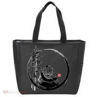 Giant Panda Bamboo Japanese Ink Painting Tote Bag thumb 0