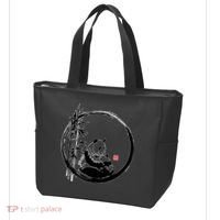 Giant Panda Bamboo Japanese Ink Painting Tote Bag thumb 3