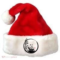 Giant Panda Bamboo Japanese Ink Painting Santa Hat thumb 0