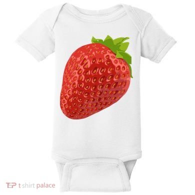 Giant Strawberry Baby Bodysuit