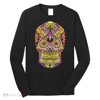 Giant Sugar Floral Sugar Skull Long Sleeve Shirt