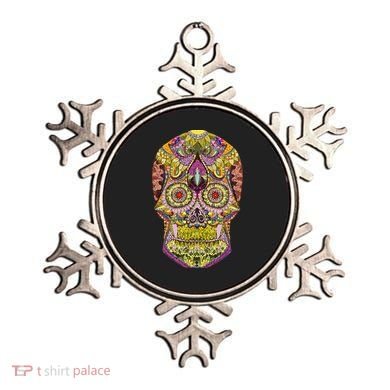 Giant Sugar Floral Sugar Skull Ornament