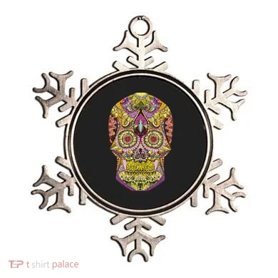 Giant Sugar Floral Sugar Skull Ornament