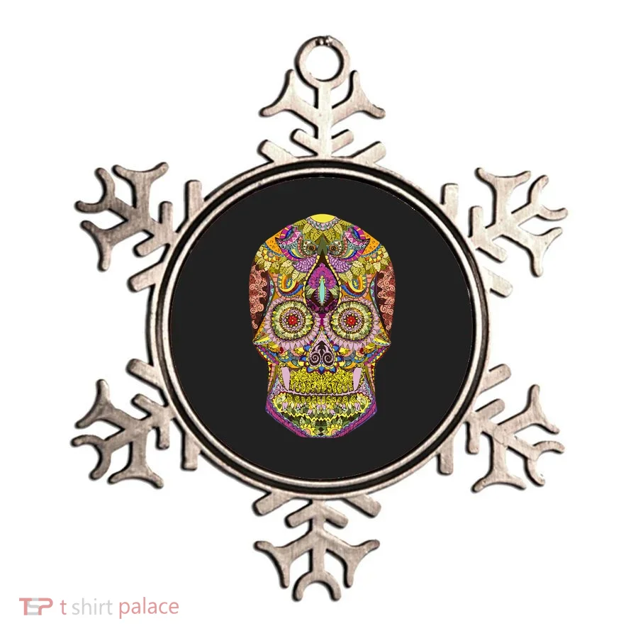 Giant Sugar Floral Sugar Skull Ornament