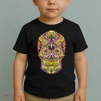 Giant Sugar Floral Sugar Skull Toddler T-Shirt thumb 2