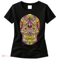 Giant Sugar Floral Sugar Skull Women's T-Shirt thumb 0