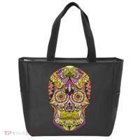 Giant Sugar Floral Sugar Skull Tote Bag thumb 0