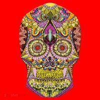 Giant Sugar Floral Sugar Skull Santa Hat thumb 1