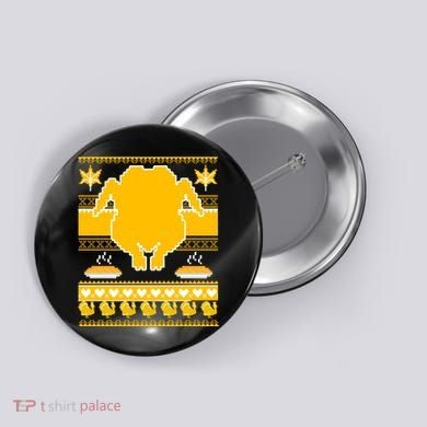 Giant Trukey Ugly Thanksgiving Button