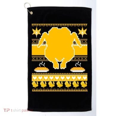 Giant Trukey Ugly Thanksgiving Golf Towel