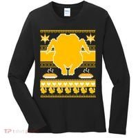 Giant Trukey Ugly Thanksgiving Women's Long Sleeve Shirt thumb 0