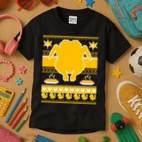 Giant Trukey Ugly Thanksgiving Kids T-Shirt thumb 3