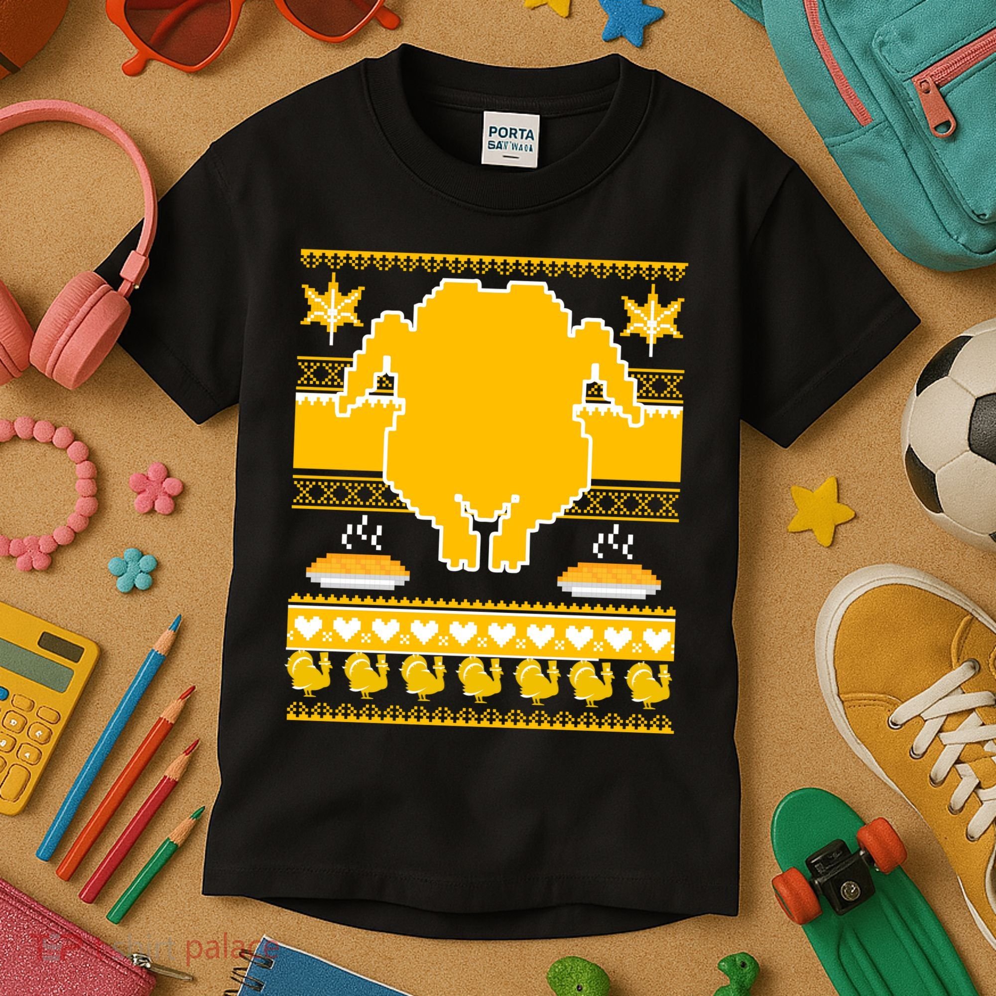 Giant Trukey Ugly Thanksgiving Kids T-Shirt