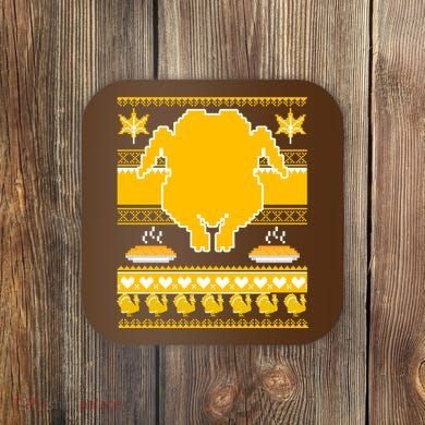 Giant Trukey Ugly Thanksgiving Coaster