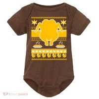 Giant Trukey Ugly Thanksgiving Baby Bodysuit thumb 0