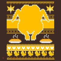 Giant Trukey Ugly Thanksgiving Kids Hoodie thumb 2