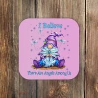 Gnome I Believe There Are Angels Among Us Dragonfly Coaster thumb 0