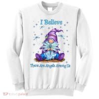 Gnome I Believe There Are Angels Among Us Dragonfly Sweatshirt thumb 0