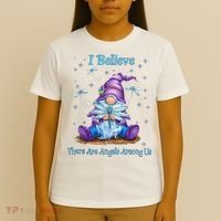 Gnome I Believe There Are Angels Among Us Dragonfly T-Shirt thumb 4