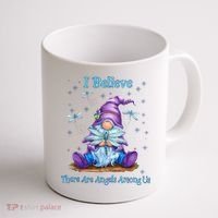 Gnome I Believe There Are Angels Among Us Dragonfly Coffee Mug thumb 1