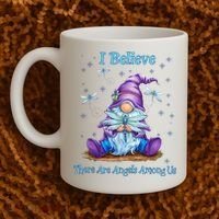 Gnome I Believe There Are Angels Among Us Dragonfly Coffee Mug thumb 2
