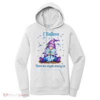 Gnome I Believe There Are Angels Among Us Dragonfly Women's Hoodie thumb 0