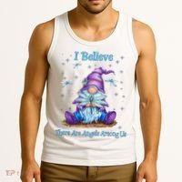 Gnome I Believe There Are Angels Among Us Dragonfly Tank Top thumb 3