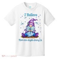 Gnome I Believe There Are Angels Among Us Dragonfly Kids T-Shirt thumb 0