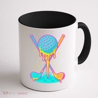 Golf Ice Cream Drip Golfing Golfer Coffee Mug thumb 1