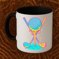 Golf Ice Cream Drip Golfing Golfer Coffee Mug thumb 2